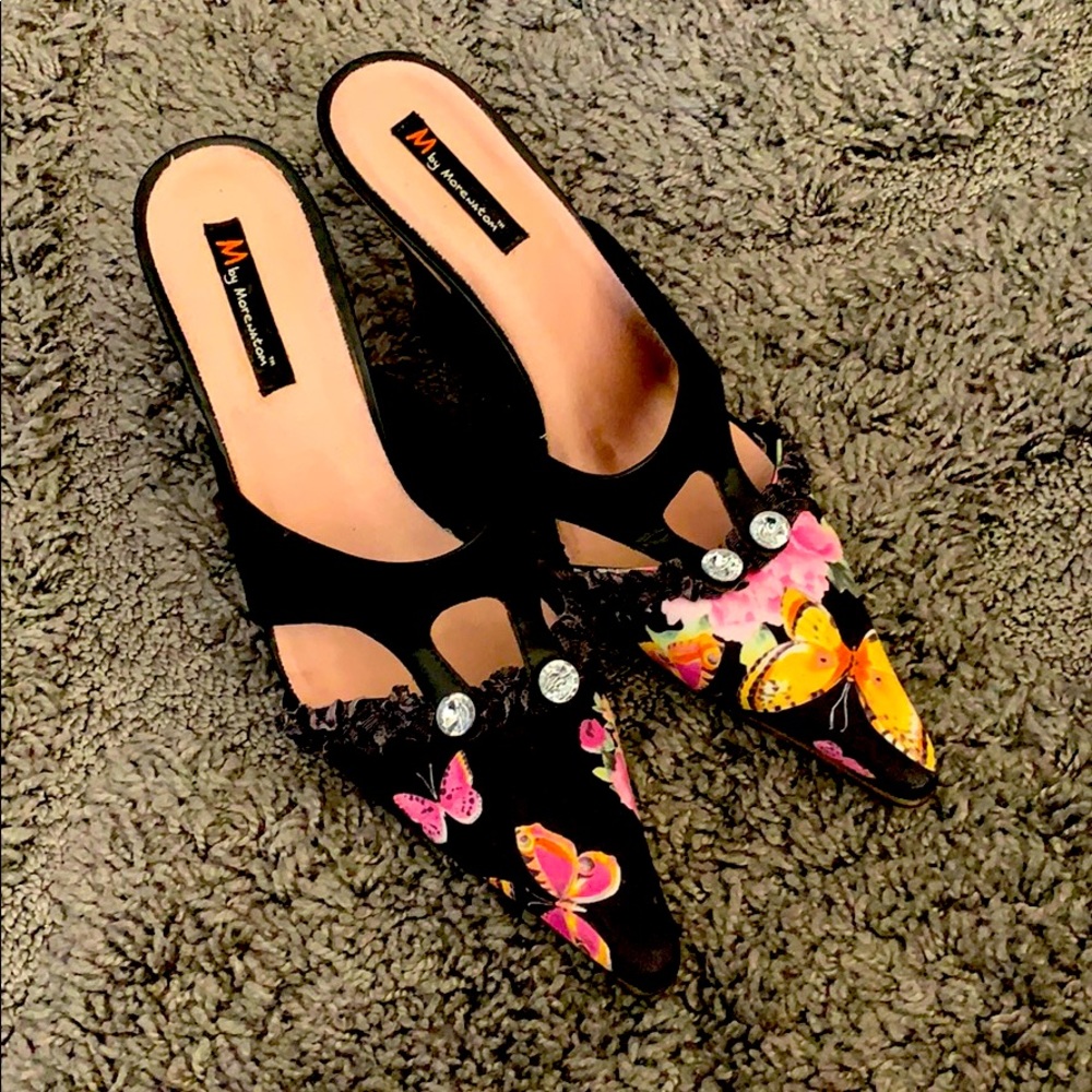 M by Morenatom wedge mules